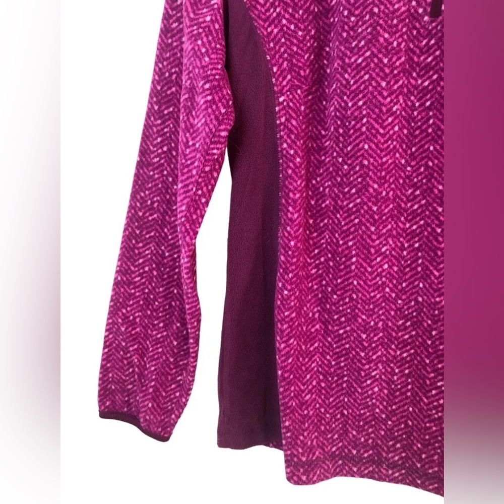 Columbia Arctic Air Printed 1/2 Zip Fuchsia Fleece Pullover Women's Size S - Picture 8 of 14